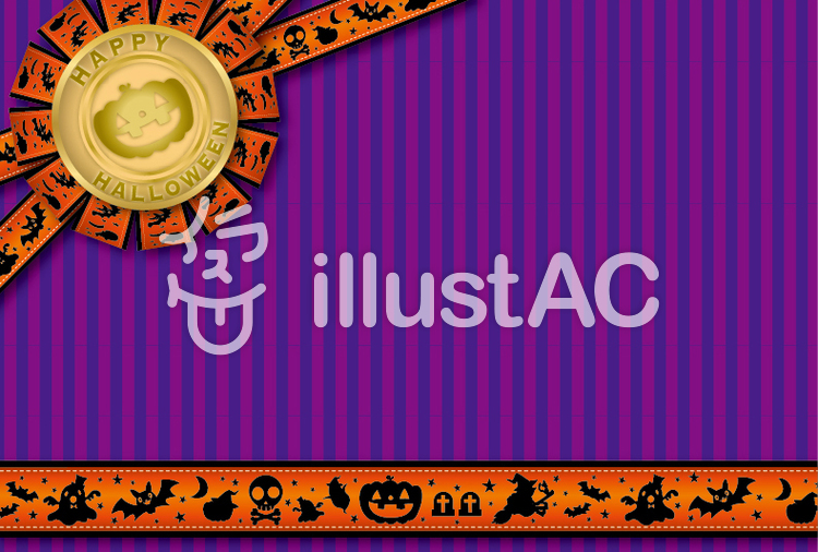HAPPY HALLOWEEN!フレームカード HAPPY HALLOWEEN!フレームカードのイラスト