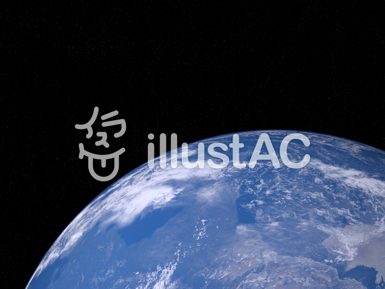 青い地球と大陸 青い地球と大陸のイラスト
