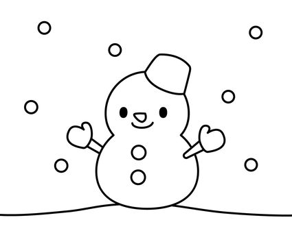 クリスマスツリー・ぬりえイラスト - No: 1249966／無料イラストなら「イラストAC」