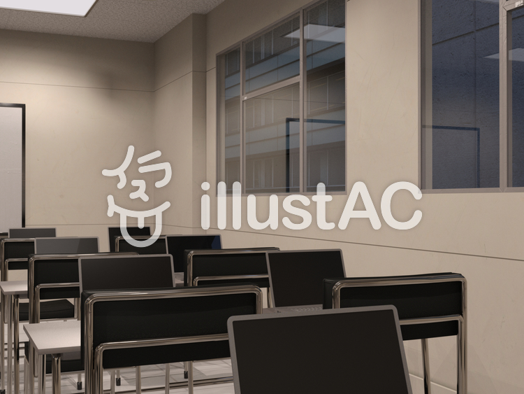 ビル内ITビジネススクールの風景 ビル内ITビジネススクールの風景のイラスト