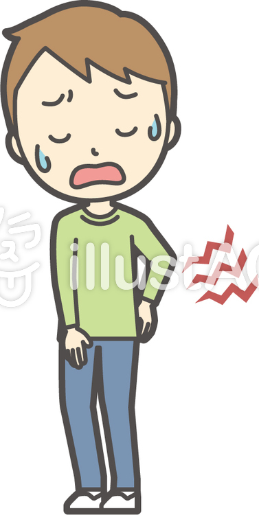 男の子グリーン長袖-198-全身 男の子グリーン長袖-198-全身のイラスト
