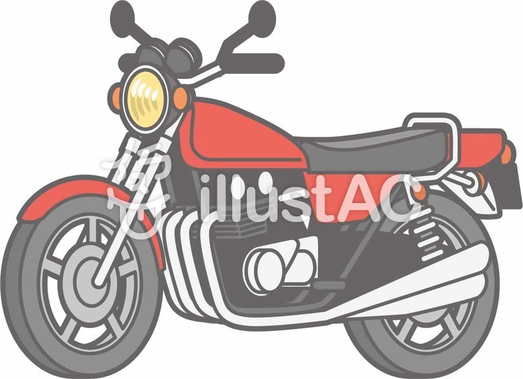 バイク-オートバイ単品-全身 バイク-オートバイ単品-全身のイラスト