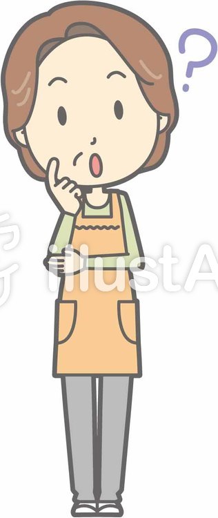 中年主婦a-はてな-全身 中年主婦a-はてな-全身のイラスト
