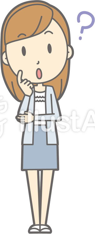 女子大生a-はてな-全身 女子大生a-はてな-全身のイラスト