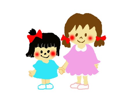 together with sister