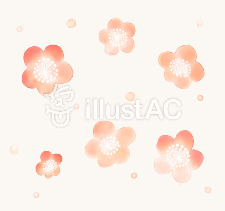 梅の花散らし 梅の花散らしのイラスト