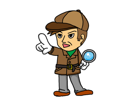 免费的剪贴画:侦探 风衣 晶须 叔叔 - 464081 |illustac