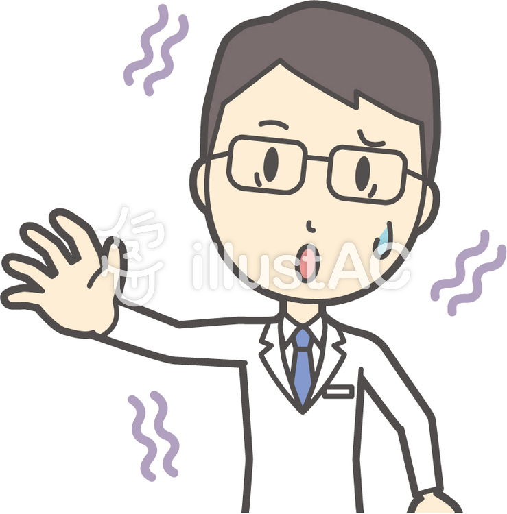 医師青年眼鏡-086-バスト 医師青年眼鏡-086-バストのイラスト