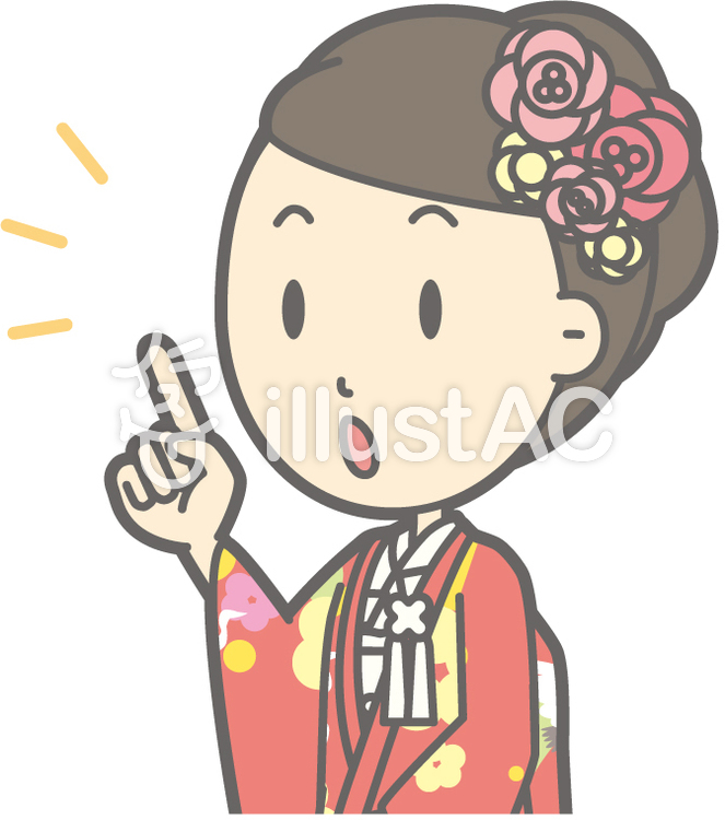 色打掛-指差し斜め左-バスト 色打掛-指差し斜め左-バストのイラスト