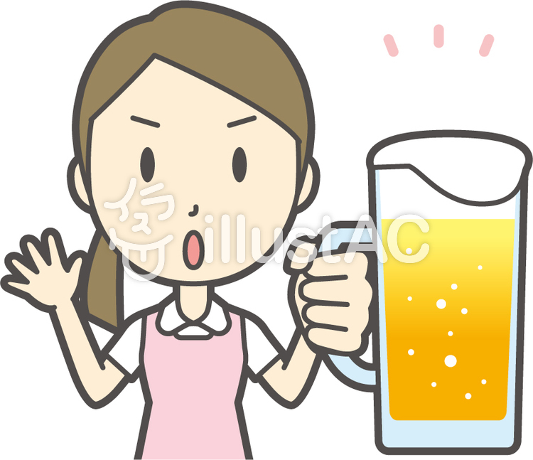 エプロン白衣ピンク-102-バスト エプロン白衣ピンク-102-バストのイラスト