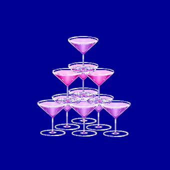 香槟塔☆鸡尾酒☆圣诞节