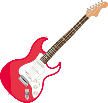Electric guitar red Electric guitar red