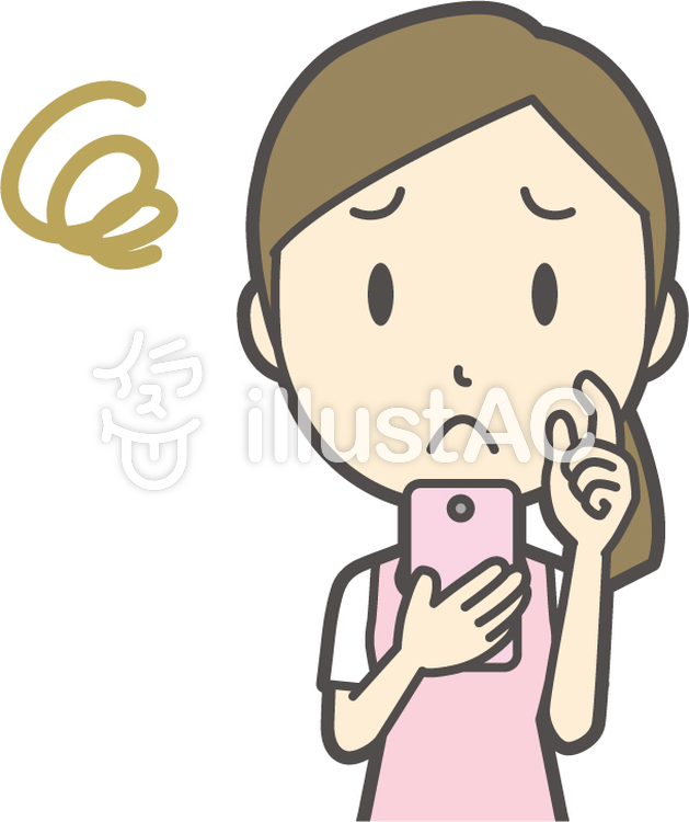 エプロン白衣ピンク-062-バスト エプロン白衣ピンク-062-バストのイラスト