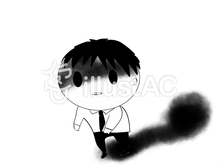 危険な兆候の鬱影付き白黒 危険な兆候の鬱影付き白黒のイラスト