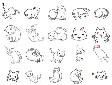 Маленькие картинки котиков распечатать Free vector cliparts of Annoyed illustAC