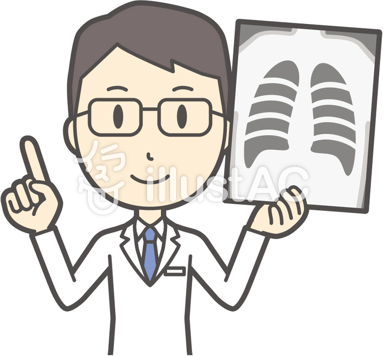 医師青年眼鏡-102-バスト 医師青年眼鏡-102-バストのイラスト