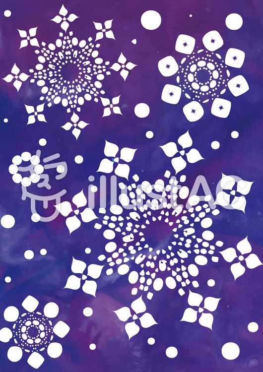 雪の結晶のような紫陽花 あじさい 6月 雪の結晶のような紫陽花 あじさい 6月のイラスト