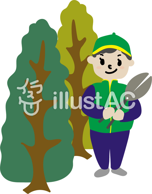 植木屋さんイラスト - No: 1794659／無料イラストなら「イラストAC」