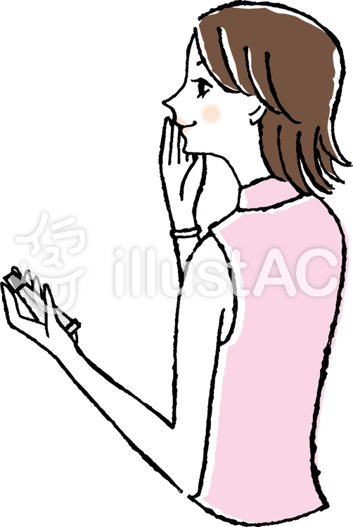 香水をつける女性イラスト No 94387 無料イラストなら イラストac