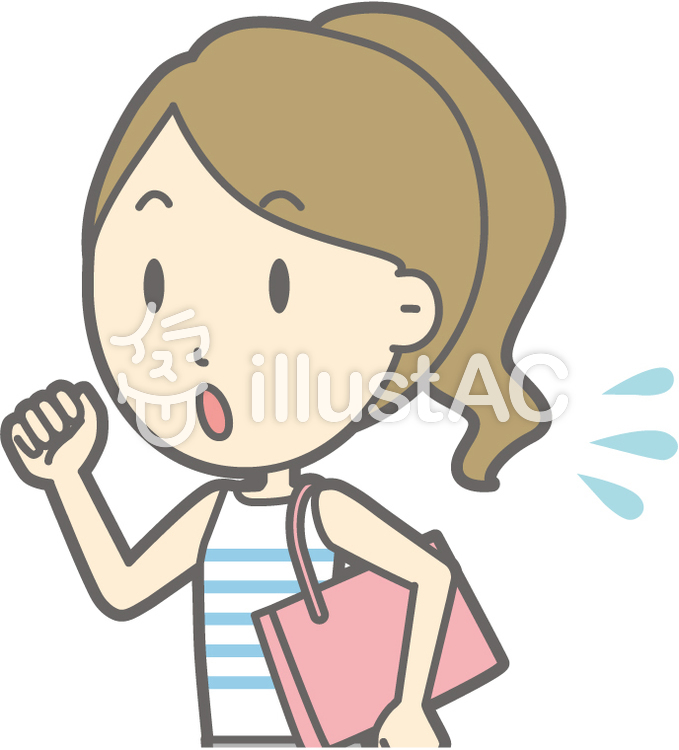 ポニー主婦g-走る汗-バスト ポニー主婦g-走る汗-バストのイラスト