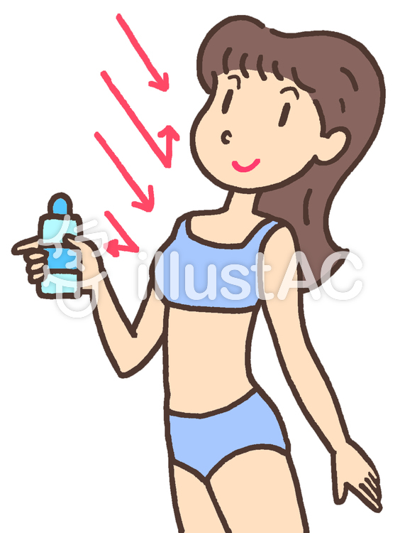 日焼け防止 日焼け防止のイラスト