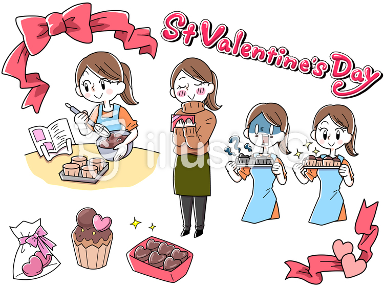 バレンタインデーイラスト詰め合わせセット バレンタインデーイラスト詰め合わせセットのイラスト