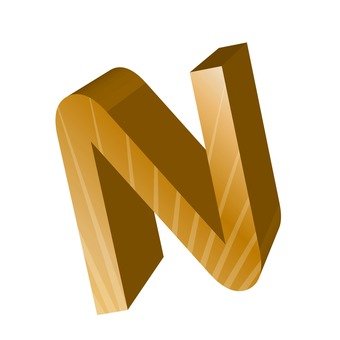 立体英字n