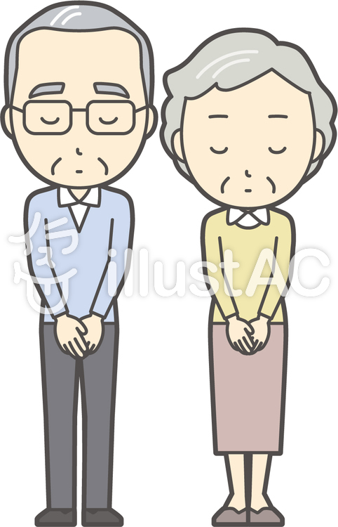男女セット老人-006-全身 男女セット老人-006-全身のイラスト