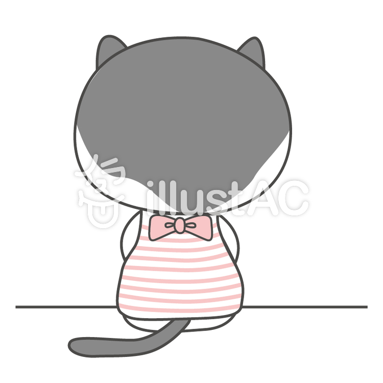ハチワレねこちゃん しょんぼり ハチワレねこちゃん しょんぼりのイラスト