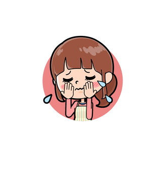 Apron mother icon crying Apron mother icon crying