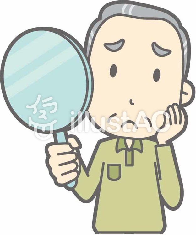 老人男性d-鏡かお-バスト 老人男性d-鏡かお-バストのイラスト