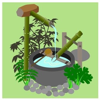 つくばい シルエット イラストの無料ダウンロードサイト シルエットac