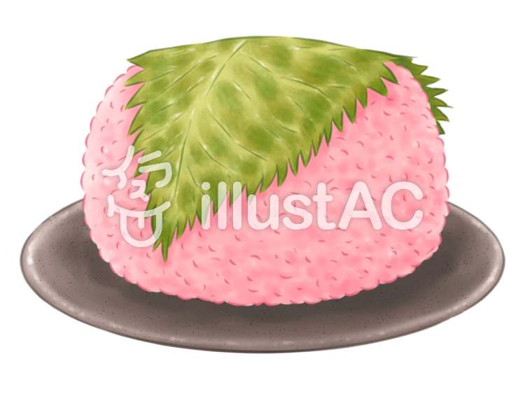 桜餅(関西) 桜餅(関西)のイラスト