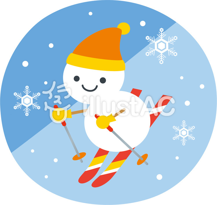 美しい花の画像 新鮮な雪だるま スキー イラスト かわいい