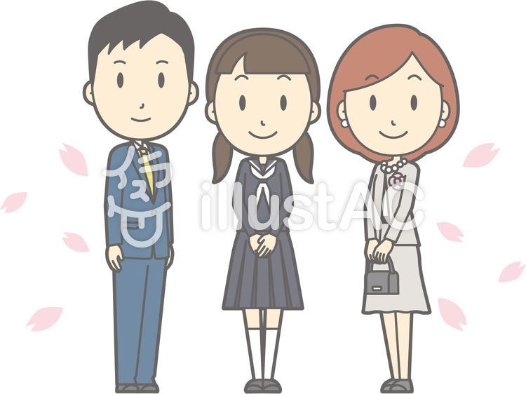 中高生入学卒業-01-全身 中高生入学卒業-01-全身のイラスト
