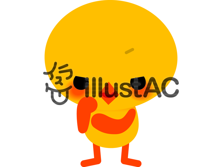 ひよこの表情ニヤリイラスト No 393120 無料イラストなら イラストac