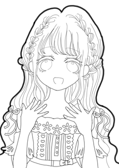 アイドルのぬりえイラスト - No: 1974299／無料イラストなら「イラストAC」