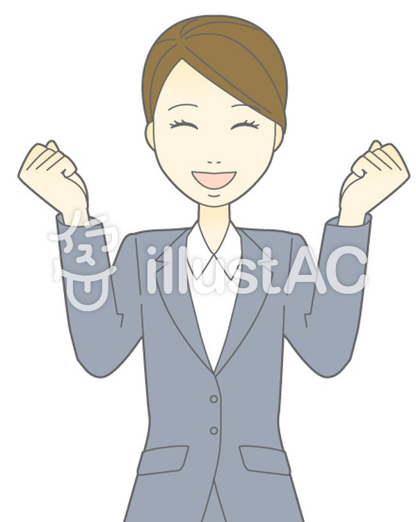 D女性スーツ-わくわく-バスト D女性スーツ-わくわく-バストのイラスト