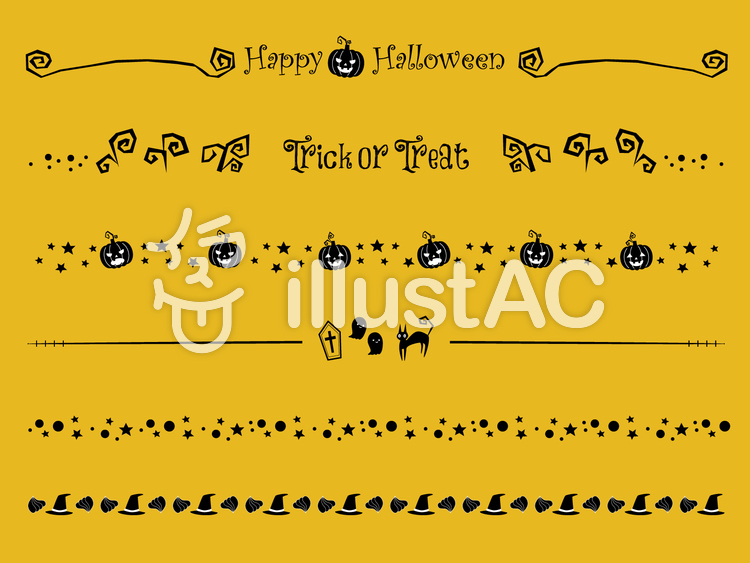 ハロウィンの装飾素材 ハロウィンの装飾素材のイラスト