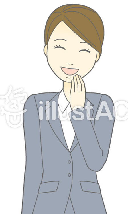 D女性スーツ-あはは-バスト D女性スーツ-あはは-バストのイラスト