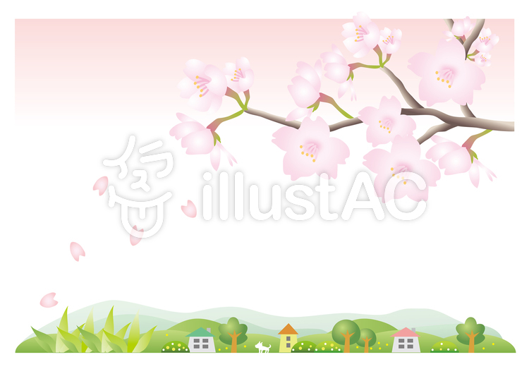 桜の風景 桜の風景のイラスト