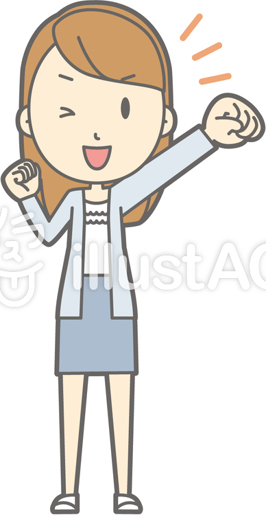 女子大生a-応援-全身 女子大生a-応援-全身のイラスト