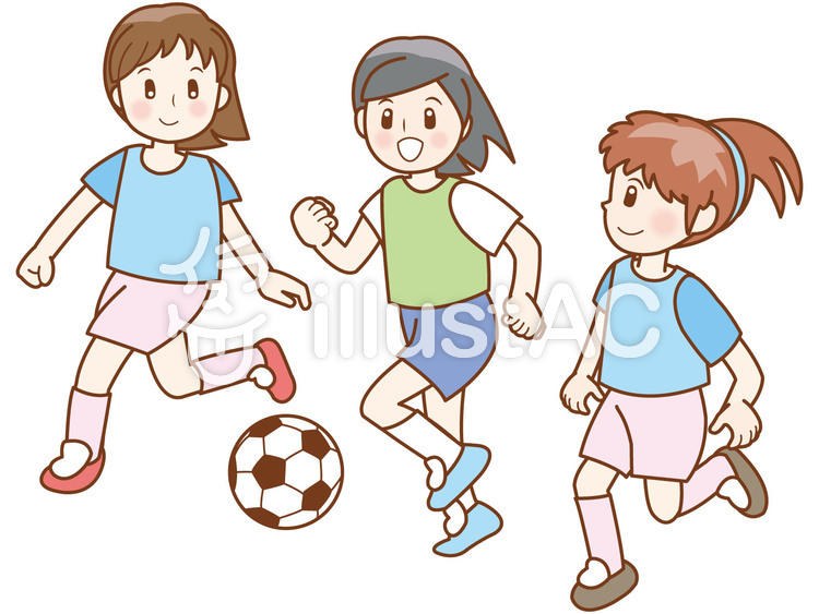 サッカー少女ラインBイラスト - No: 1461160／無料イラストなら ...