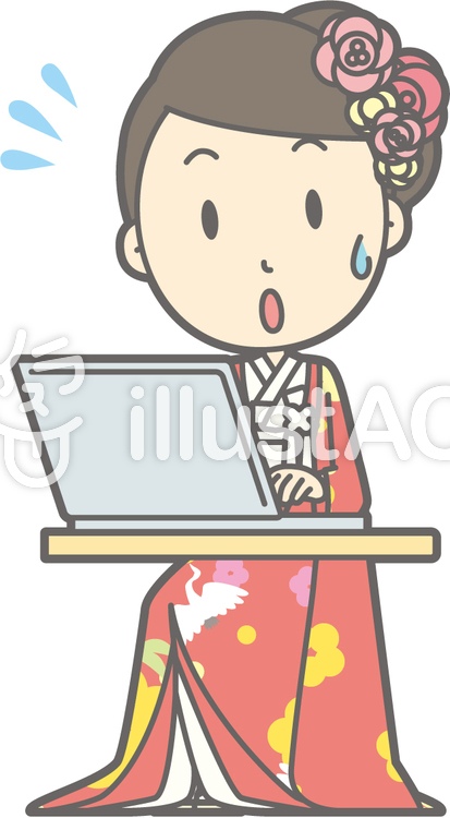 色打掛-PC焦る-全身 色打掛-PC焦る-全身のイラスト