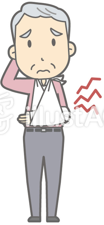 老人男性C-骨折-全身 老人男性C-骨折-全身のイラスト