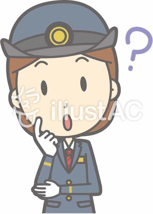 駅員女性a-はてな-バスト 駅員女性a-はてな-バストのイラスト