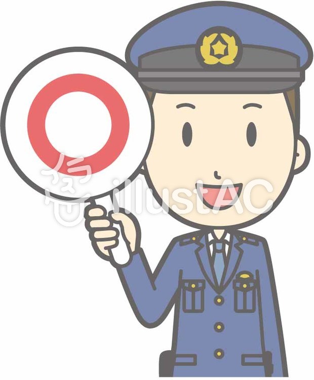 警察官男性a-マル-バスト 警察官男性a-マル-バストのイラスト