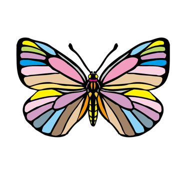 免费的剪贴画:昆虫 活物 市长 蝴蝶 侧影 - 119832 |illustac