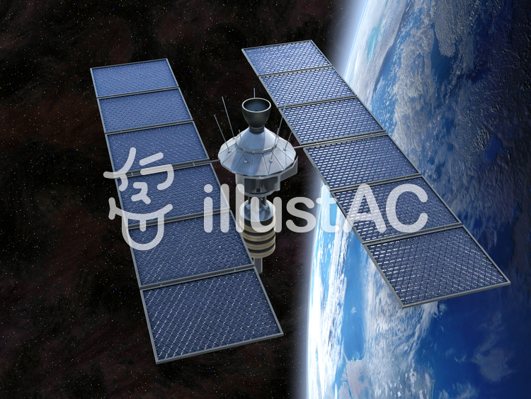 人工衛星 人工衛星のイラスト
