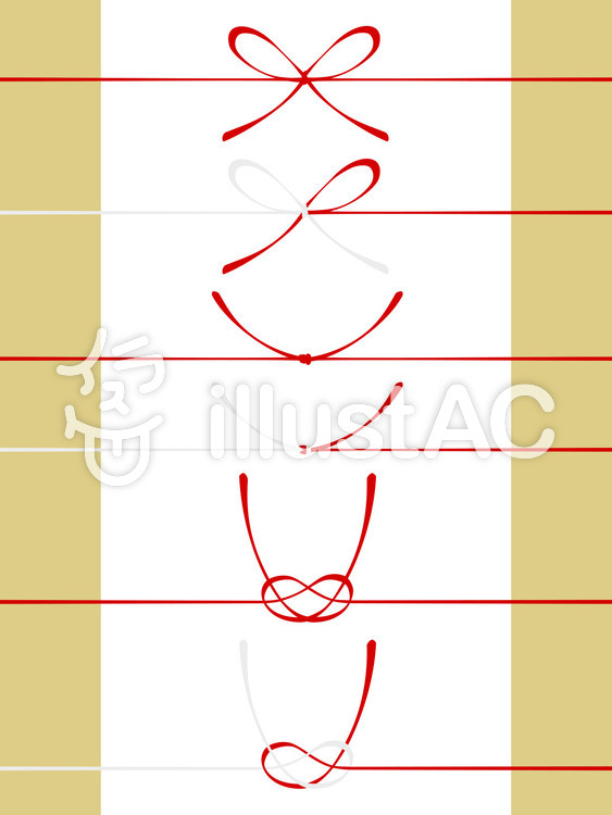 水引飾りのイラストセット